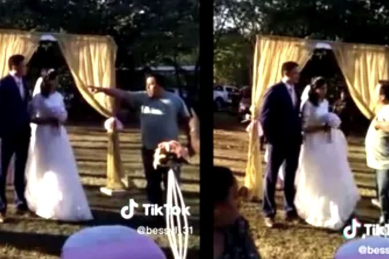 Video: Papá interrumpe boda del novio de su hija cuando se casaba con otra