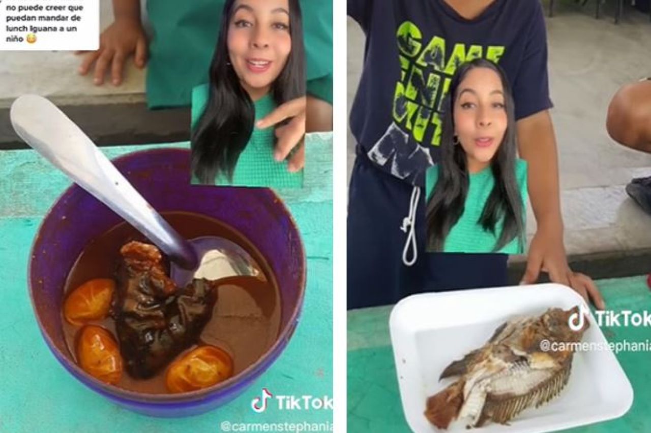 Envían iguanas y mojarras de almuerzo a niños de kínder en Chiapas