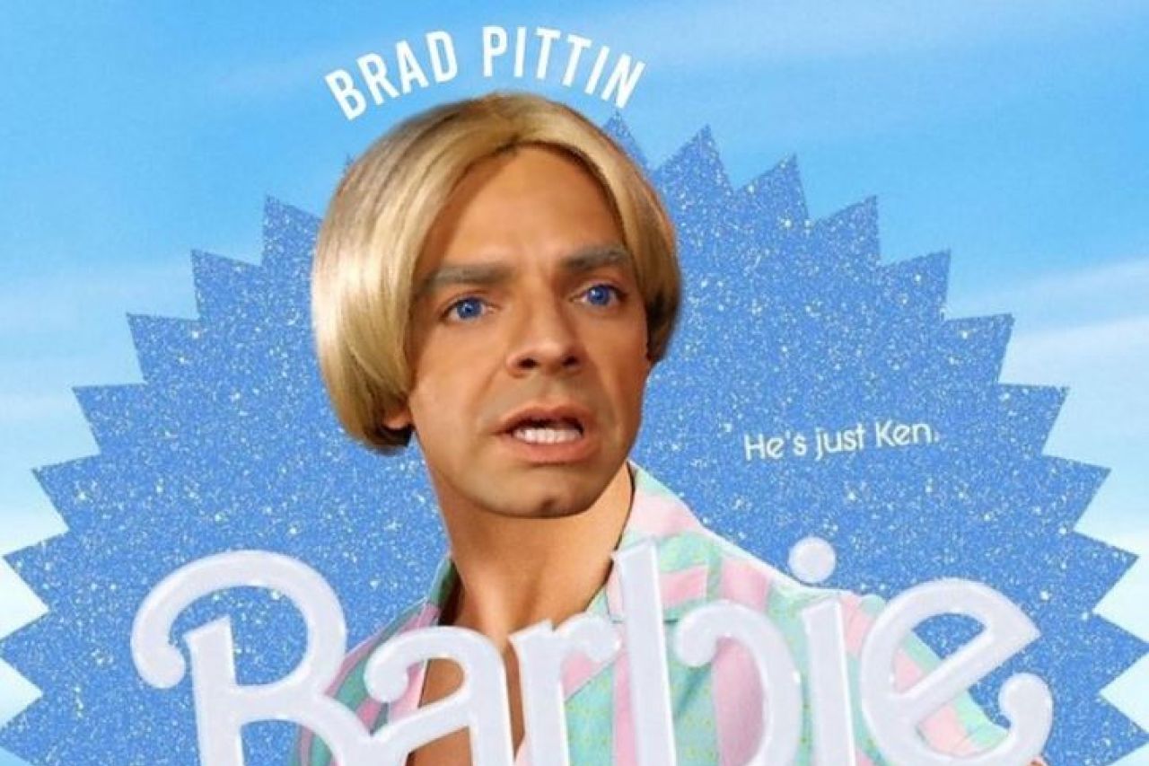 ¡Brad Pittin! Eugenio Derbez crea su propio póster versión ‘Barbie’