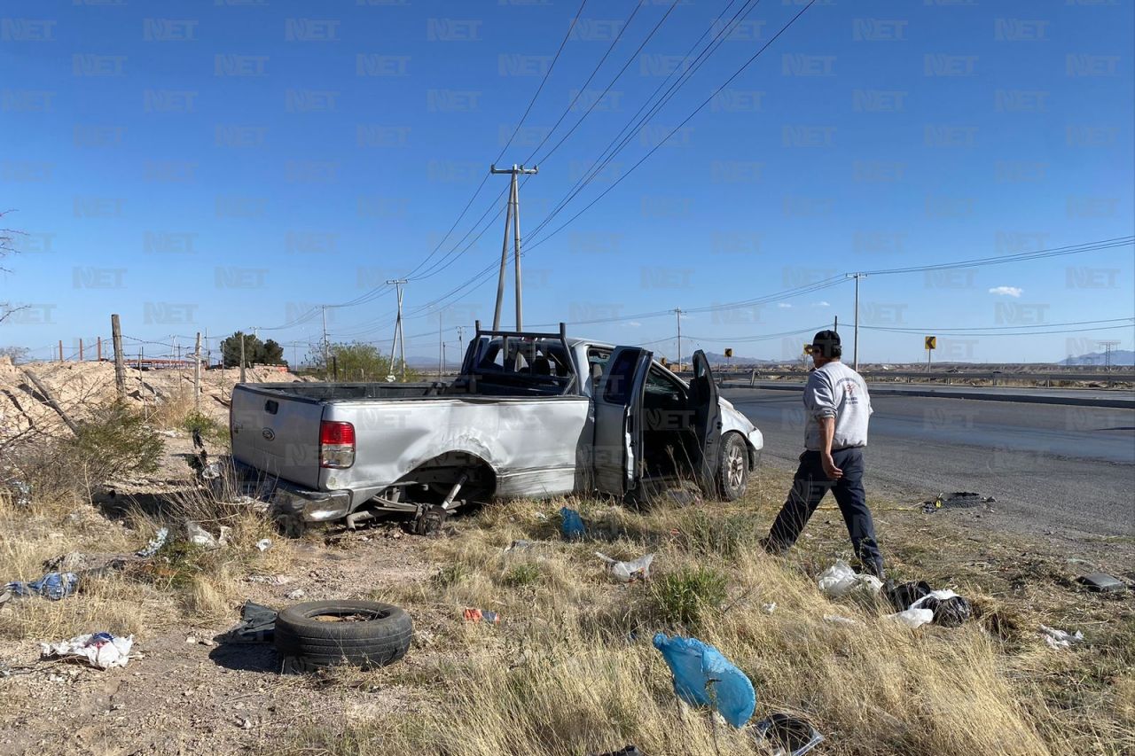 Choque con volcadura deja un herido en carretera a Casas Grandes