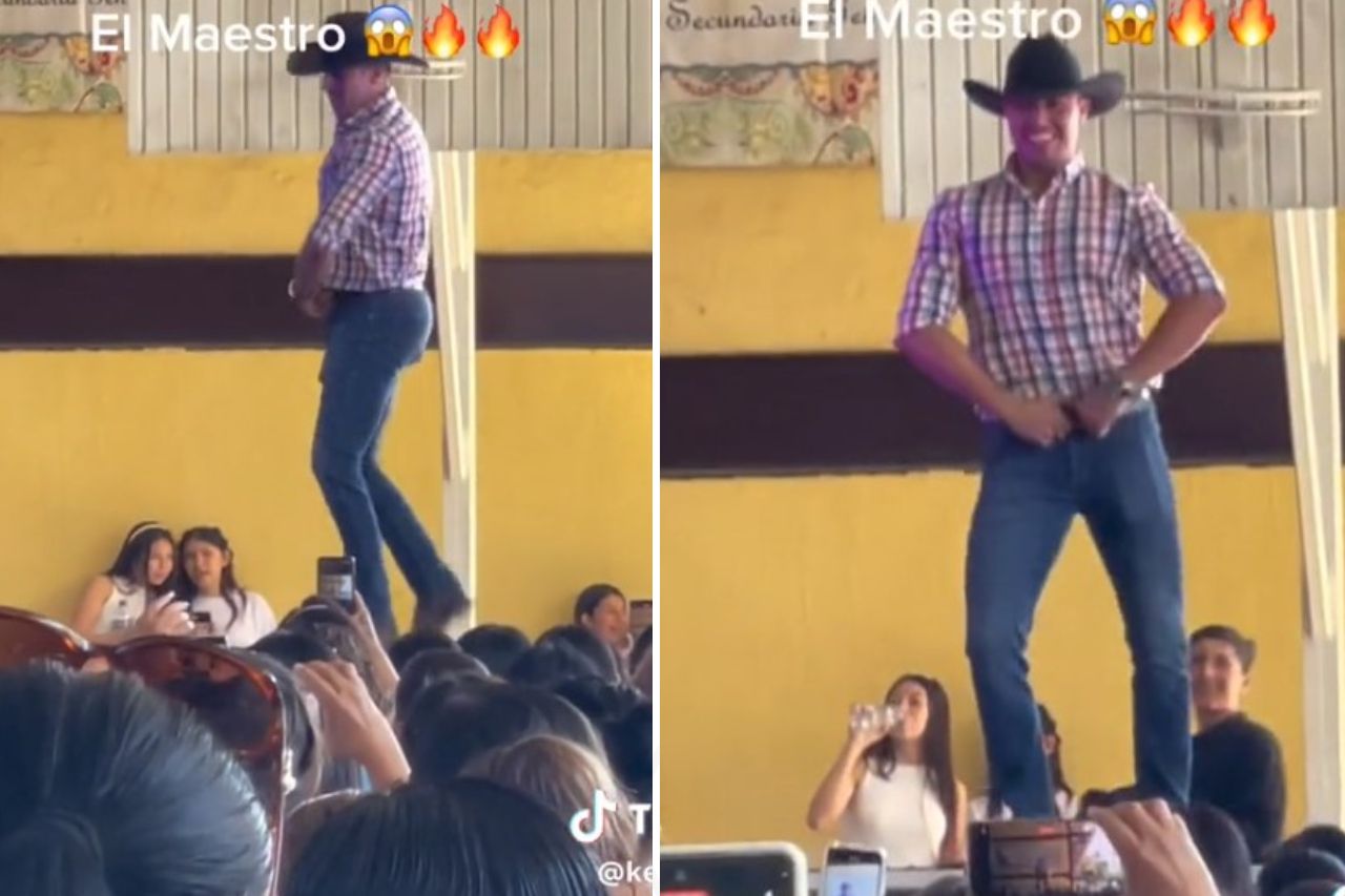 Video: Profesor enciende el festival del Día de la Madres con baile