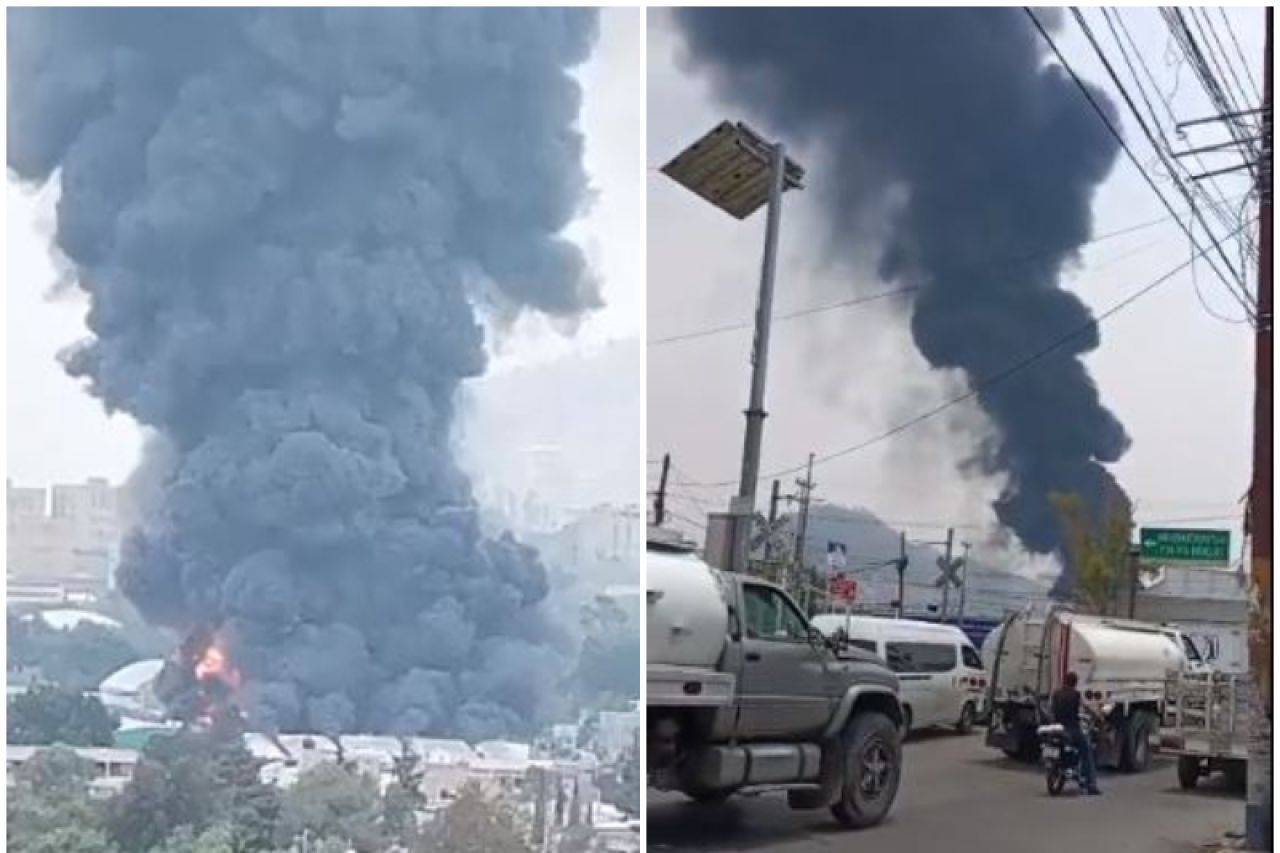 Video: Arde fábrica de pinturas en Ecatepec