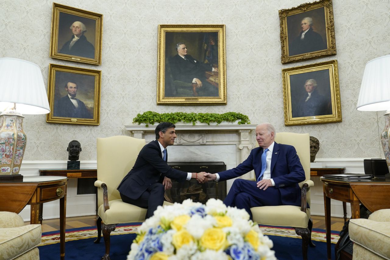 Biden y Sunak se reúnen en la Casa Blanca; prometen más ayuda a Ucrania
