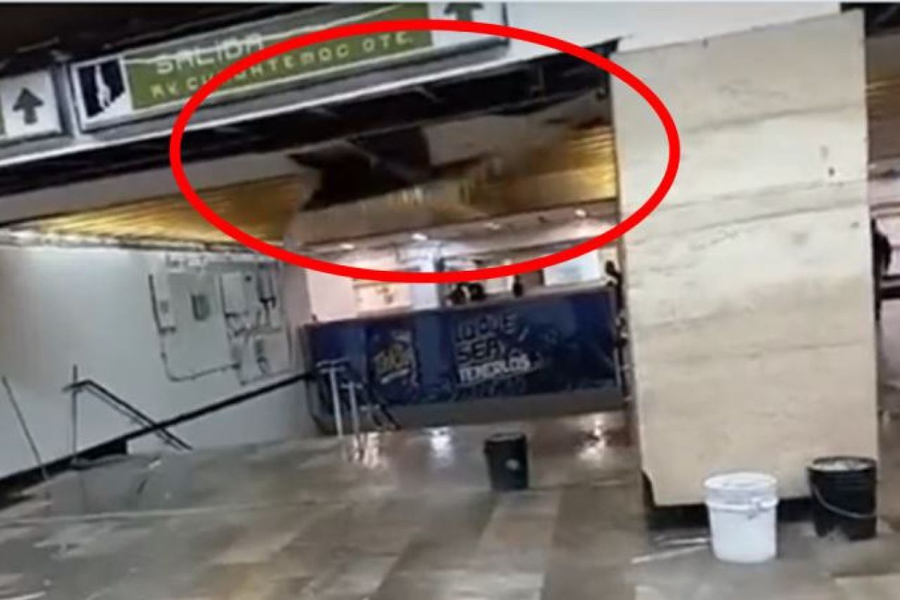 Video: Colapsa techo del Metro; parecía cascada