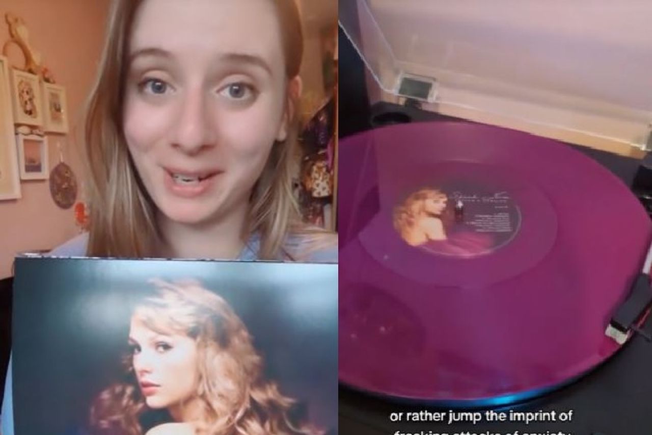 Video: Compra disco de vinilo de Taylor Swift y estaba 'maldito