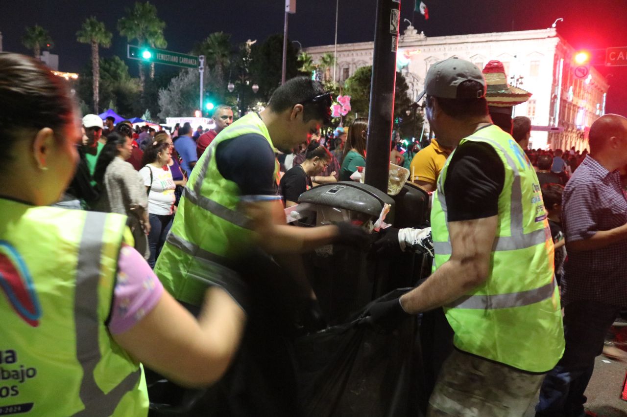 Recogen 15 toneladas de basura tras festejos patrios en Chihuahua