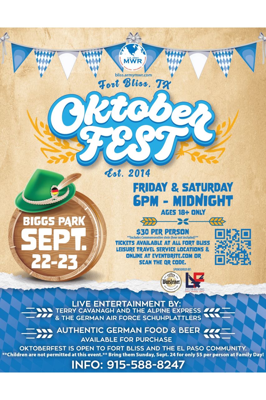 Realizará Fort Bliss su tradicional Oktoberfest