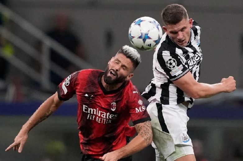 Newcastle amarga regreso del AC Milan a la Champions League