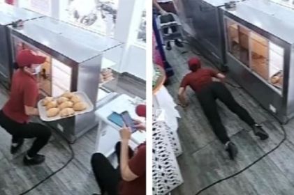 Captan a empleada de panadería 'perreando' en horas de trabajo