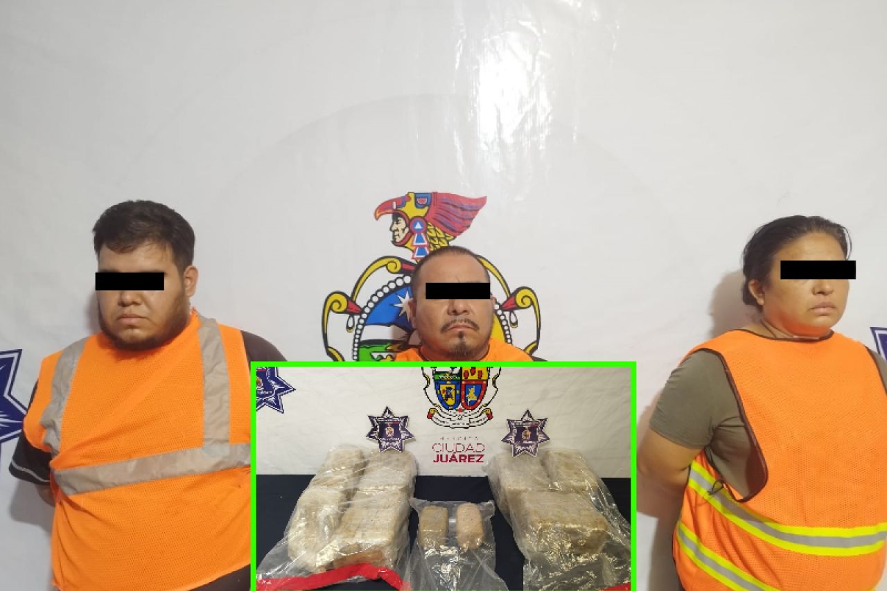 Detienen a 3 con cargamento de marihuana