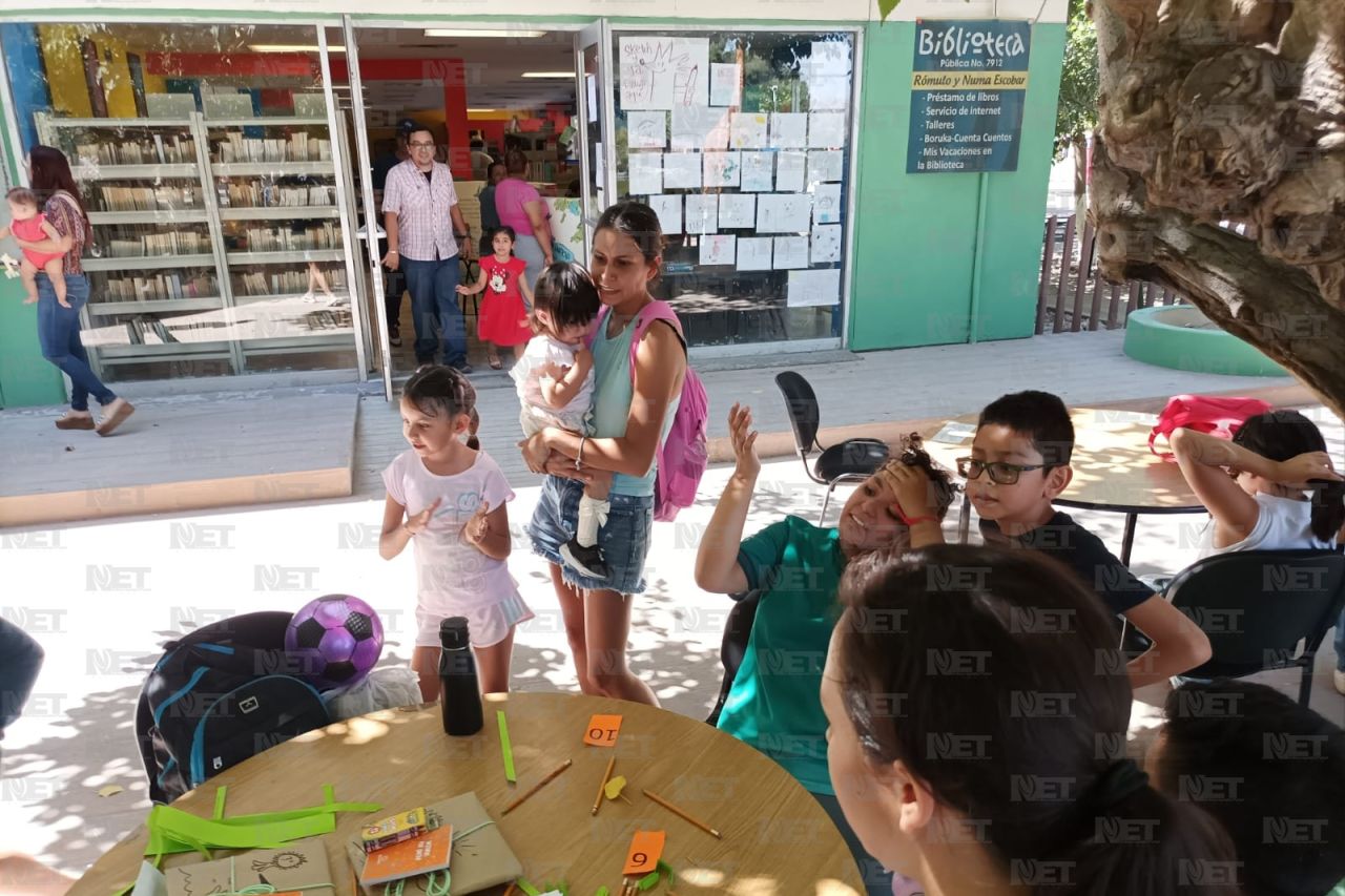 Participan familias en rally del Parque Central