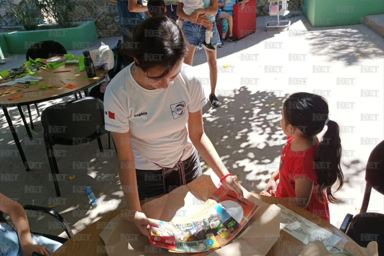 Participan familias en rally del Parque Central