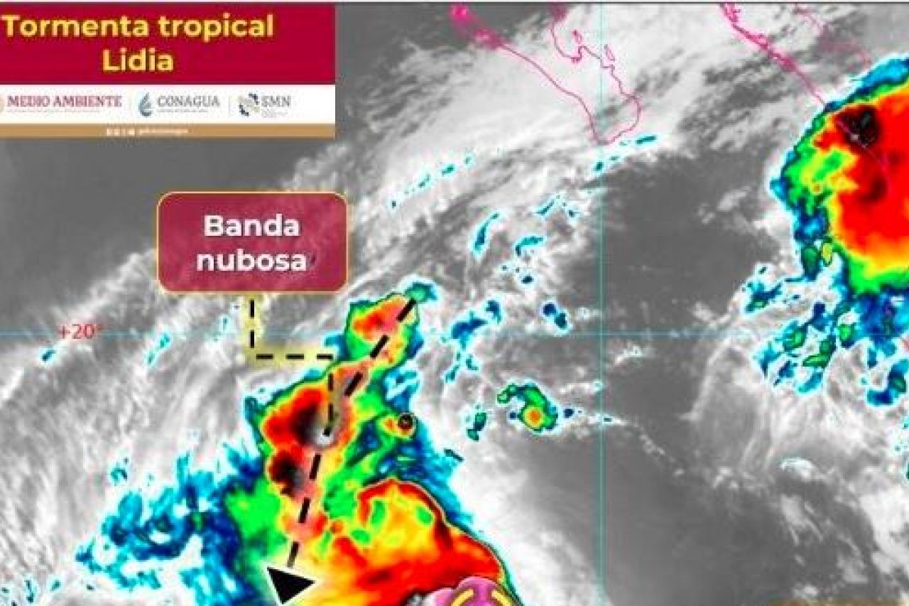 Tormenta tropical Lidia podría convertirse en huracán
