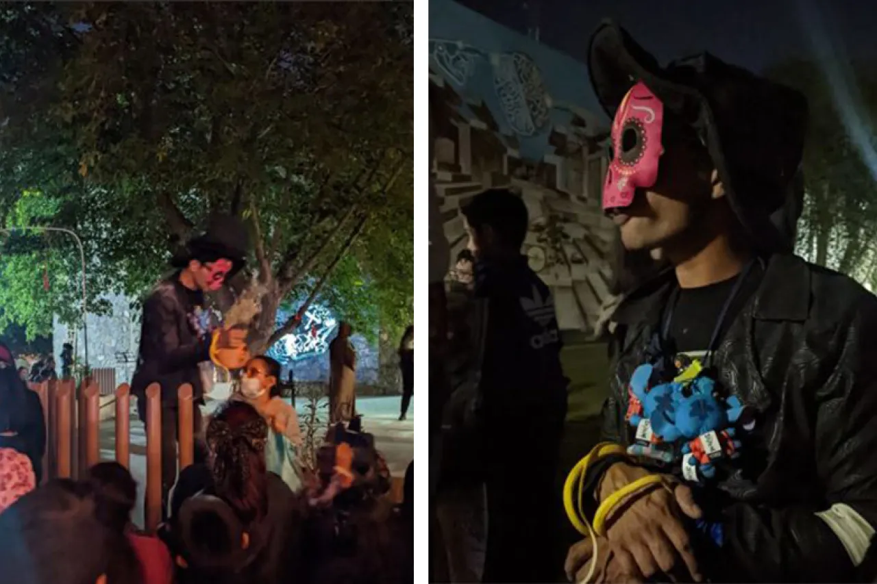 Irán ‘tras las huellas del nahual’ el Día de Muertos en el Parque Central