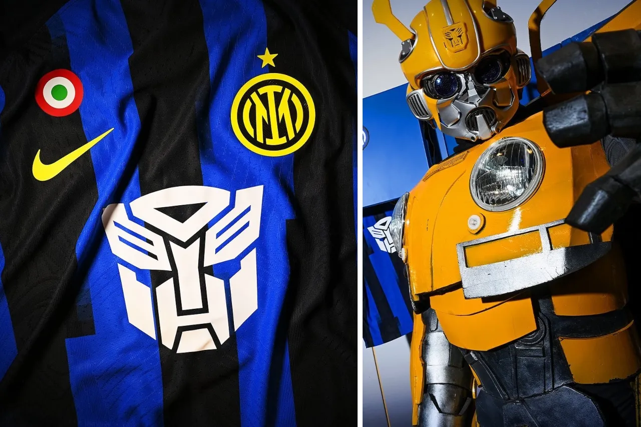 Fotos] Inter presentó camiseta con cinéfila publicidad de Transformers 