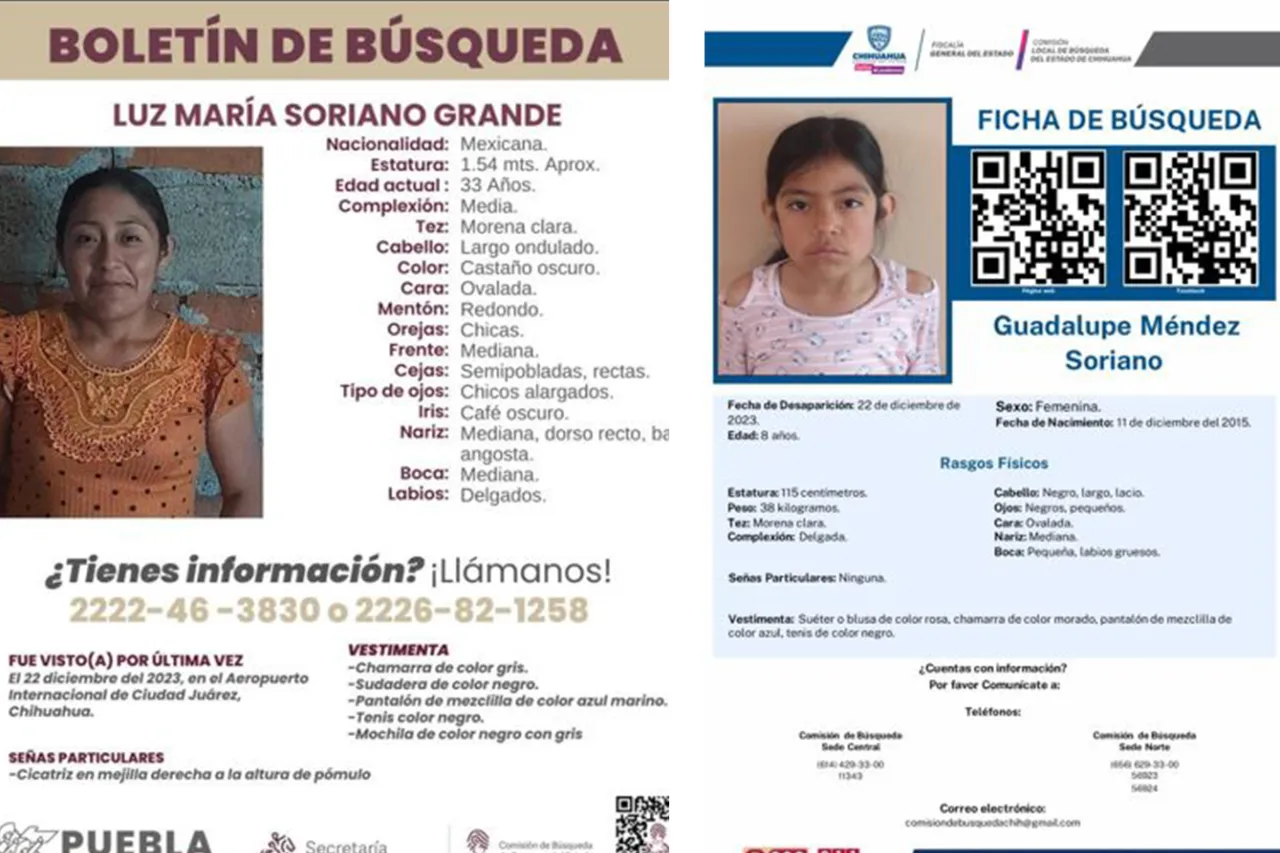 Buscan a madre e hija desaparecidas en aeropuerto de Juárez