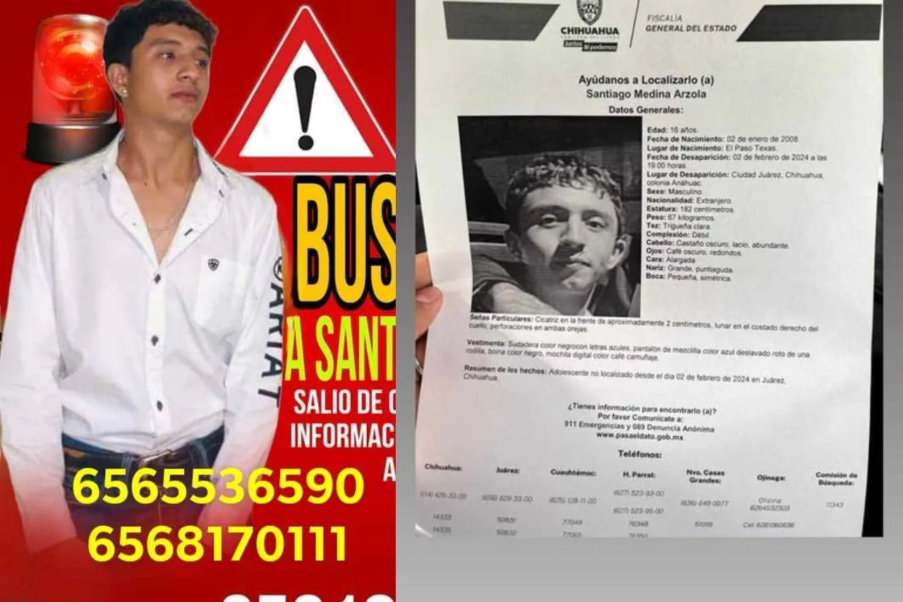 Solicitan ayuda para localizar a Santi, desaparecido en Juárez