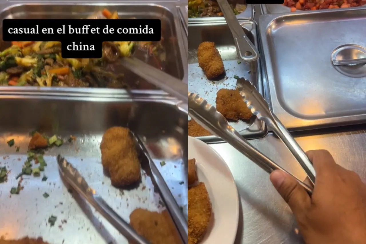 'Ya lleva 3 ollas'; bufet de comida china corre a cliente por comer de más