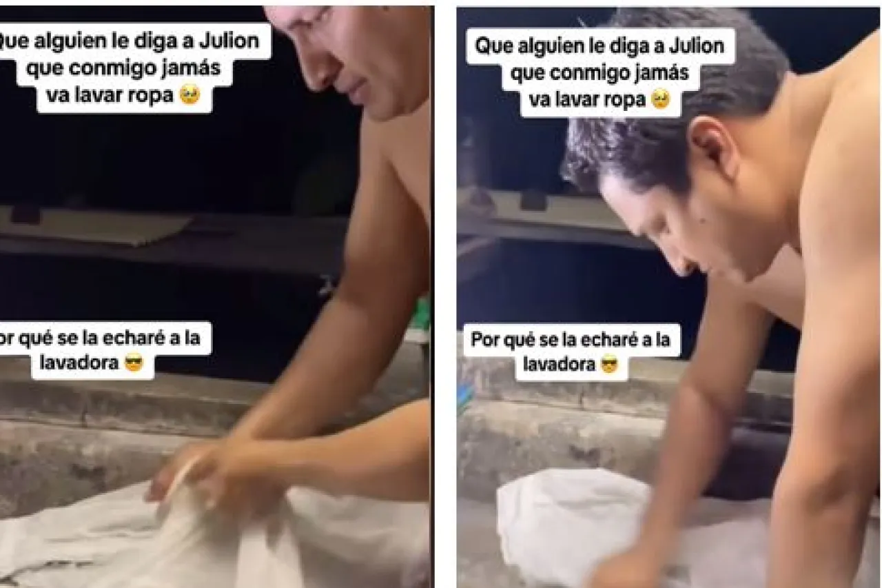 Captan al cantante Julión Álvarez lavando su ropa a mano