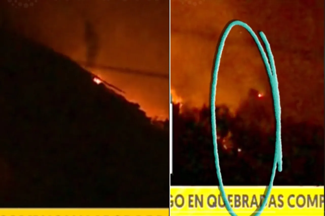 Captan extraña sombra durante incendios en Chile