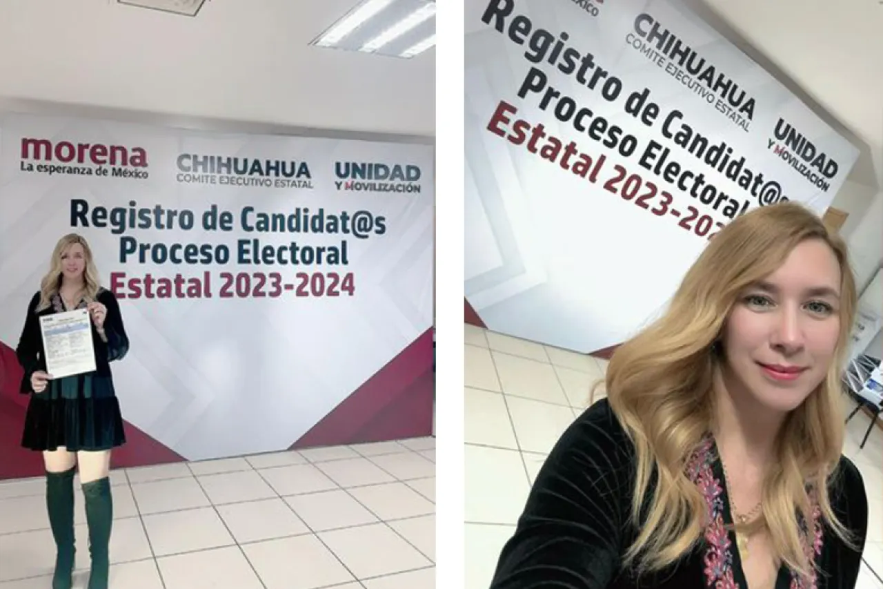 Comparte Ana Estrada fotos de su registro para buscar la Sindicatura de Juárez