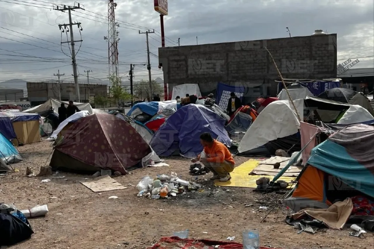 Se reduce cantidad de migrantes en campamento de Chihuahua