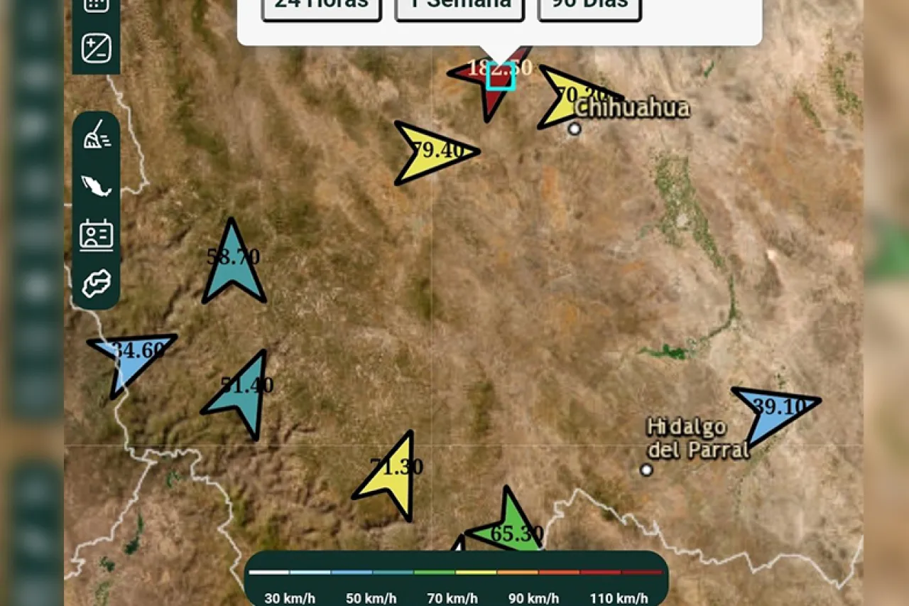 Se registran rachas de vientos hasta de 182 km/h al norte de Chihuahua