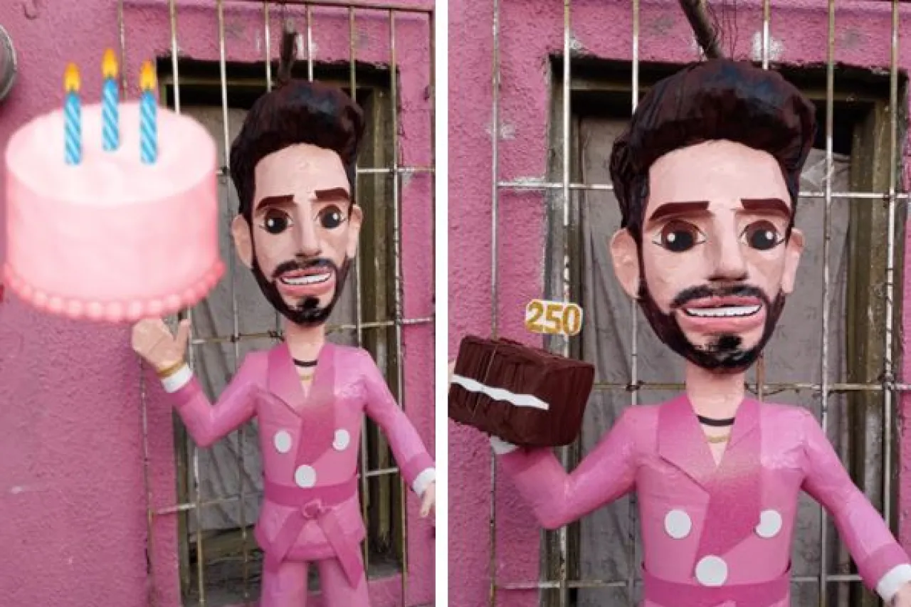 Crean piñata de Poncho de Nigris tras polémica con pastelería