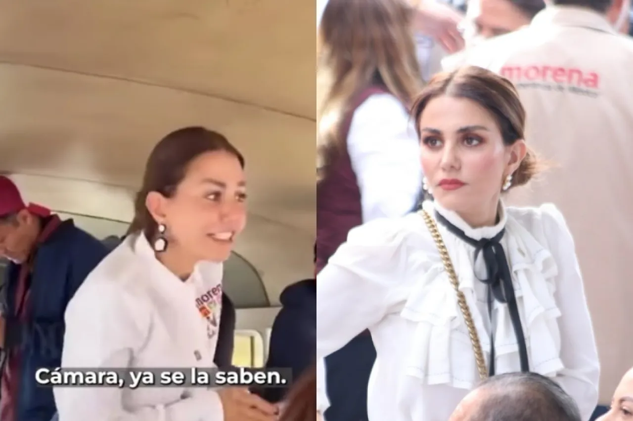 Video: Candidata de Morena en Puebla bromea con asalto en combi