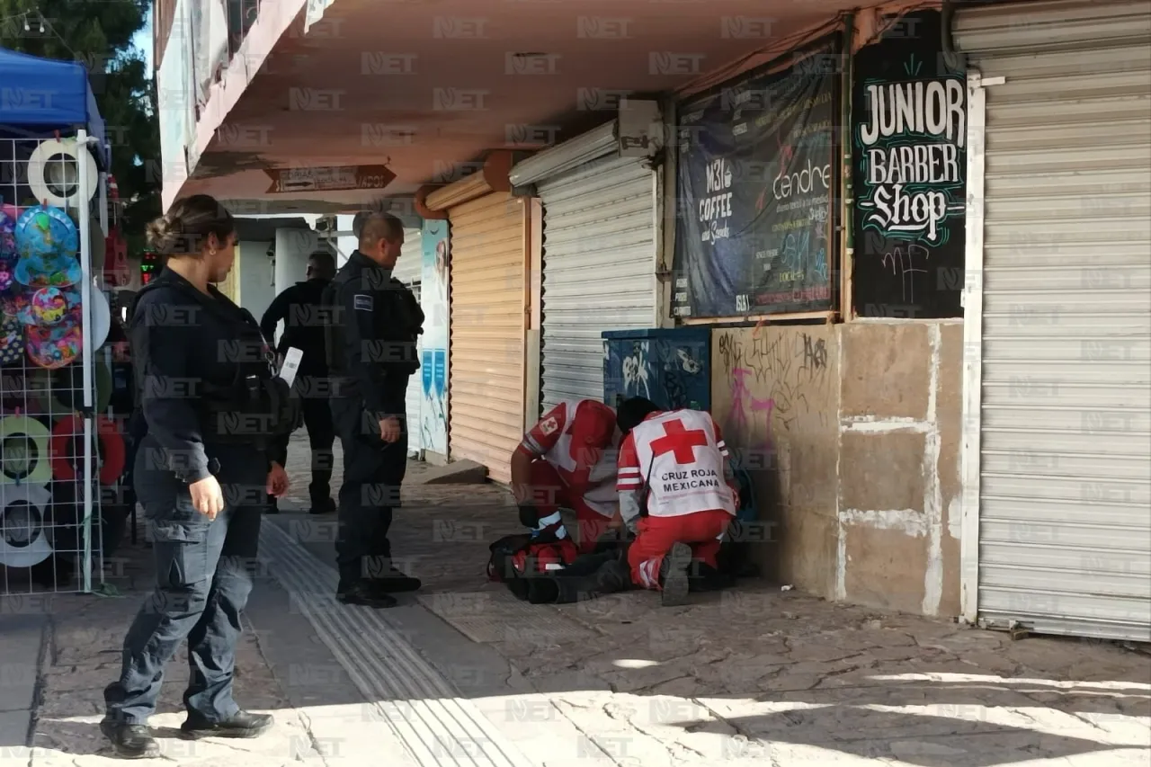 Reportan hombre herido en la cabeza en la avenida Juárez