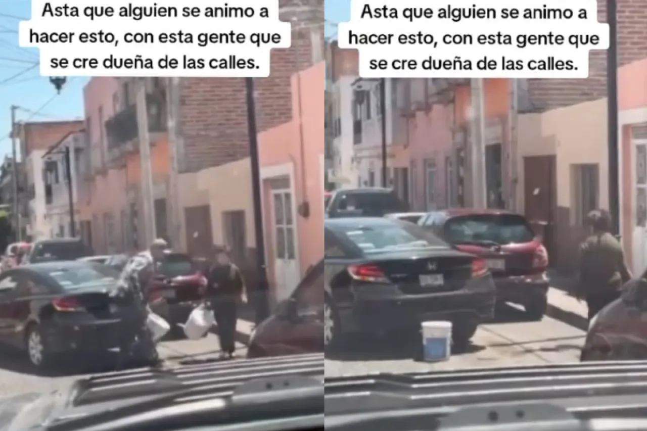 Video: Hombre y adulta mayor pelean por estacionamiento en la calle