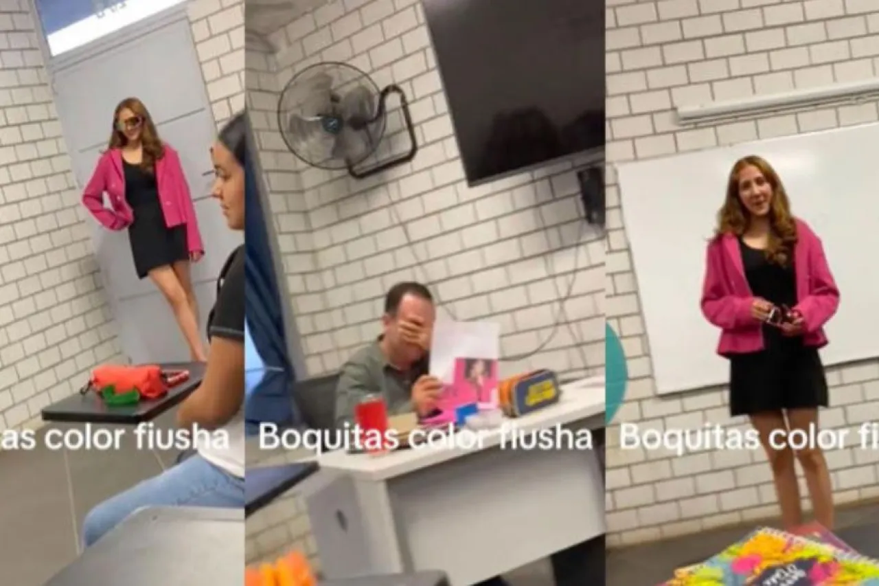 Video: Profesor no se aguanta la risa tras exposición de alumnas