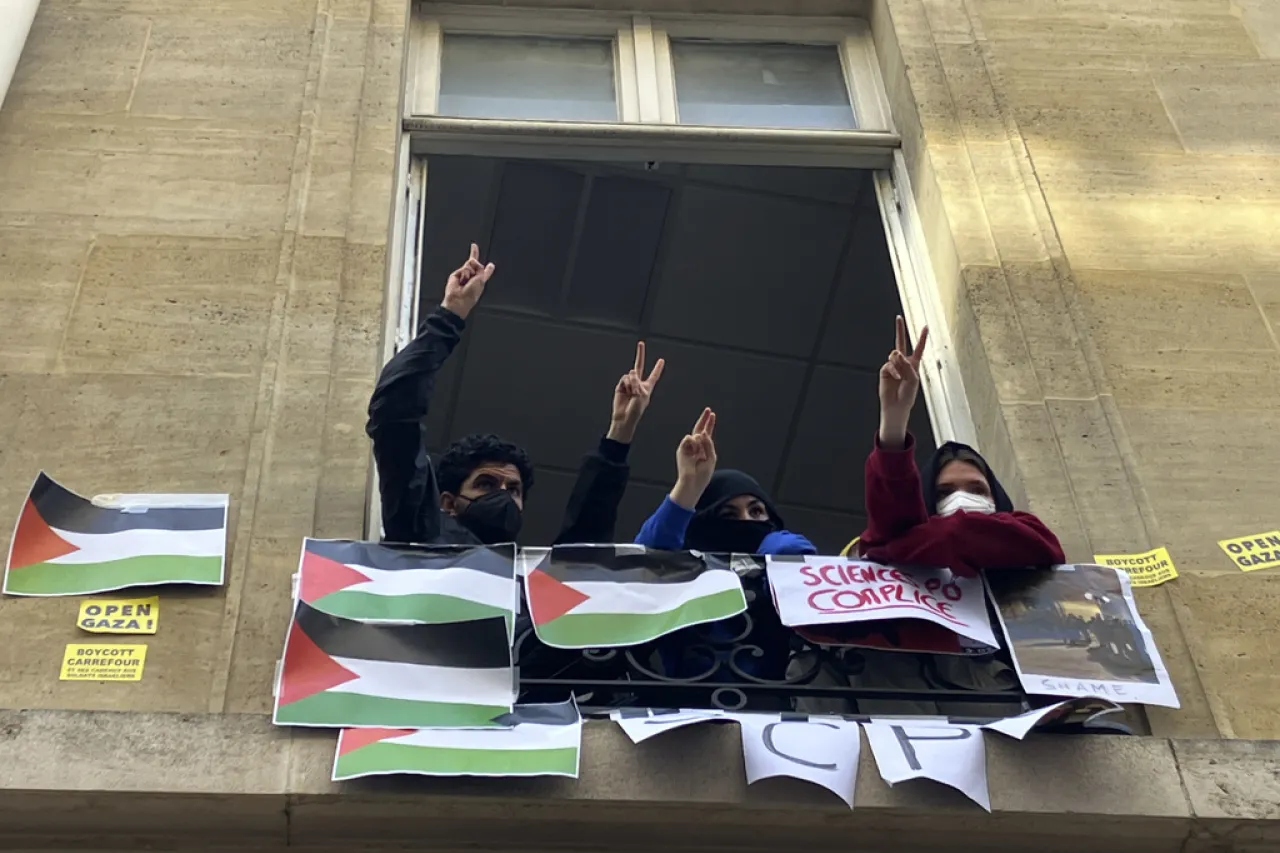 Estudiantes reanudan protesta propalestina en universidad de París
