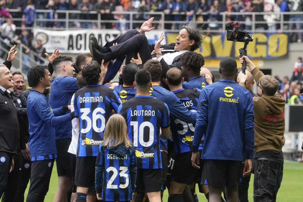 Inter de Milán celebra el título de la Serie A