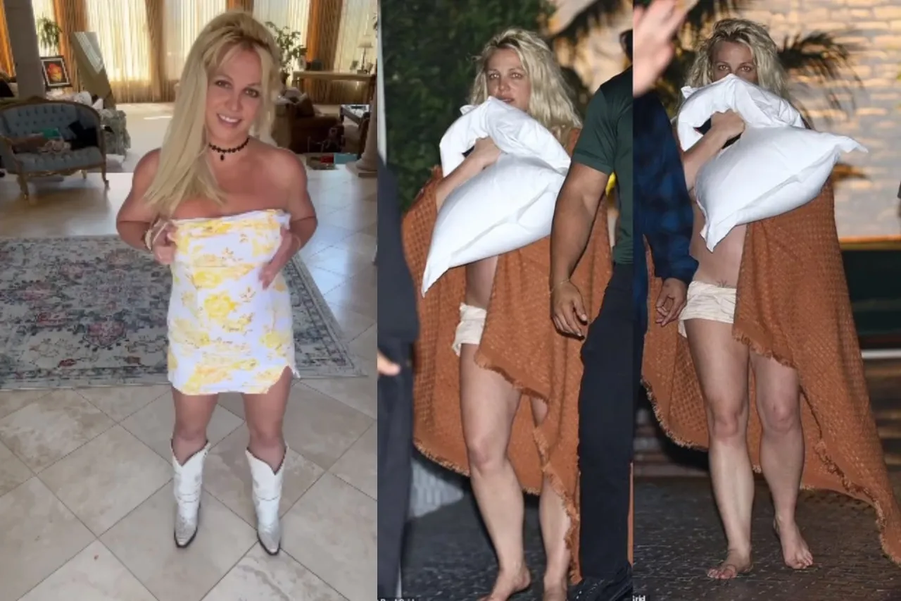 Captan a Britney Spears descalza y envuelta en una cobija saliendo de hotel