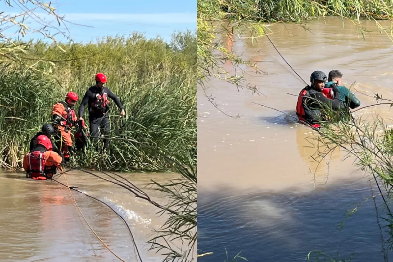 Rescatan a 7 personas del río Bravo en Sunland Park