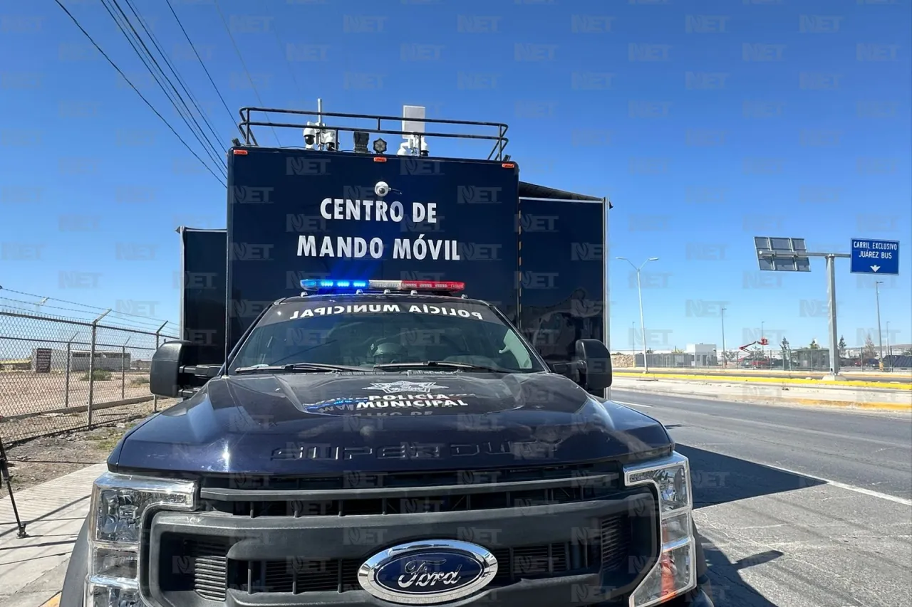 Cámaras y drones, así vigilan Juárez desde el Centro de Mando Móvil