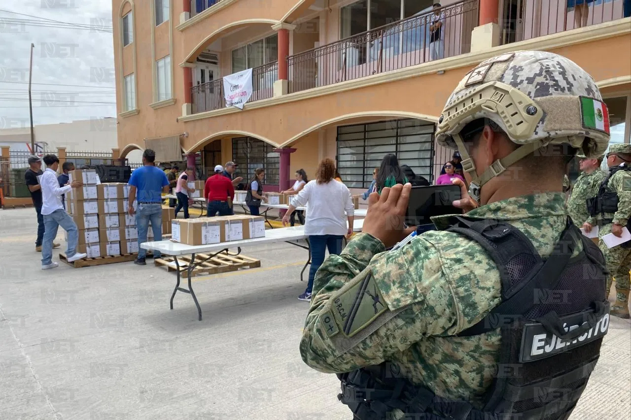 Llegan paquetes electorales a juntas distritales ejecutivas del INE en Juárez