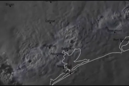 Así se vio la tormenta en Houston desde el satélite
