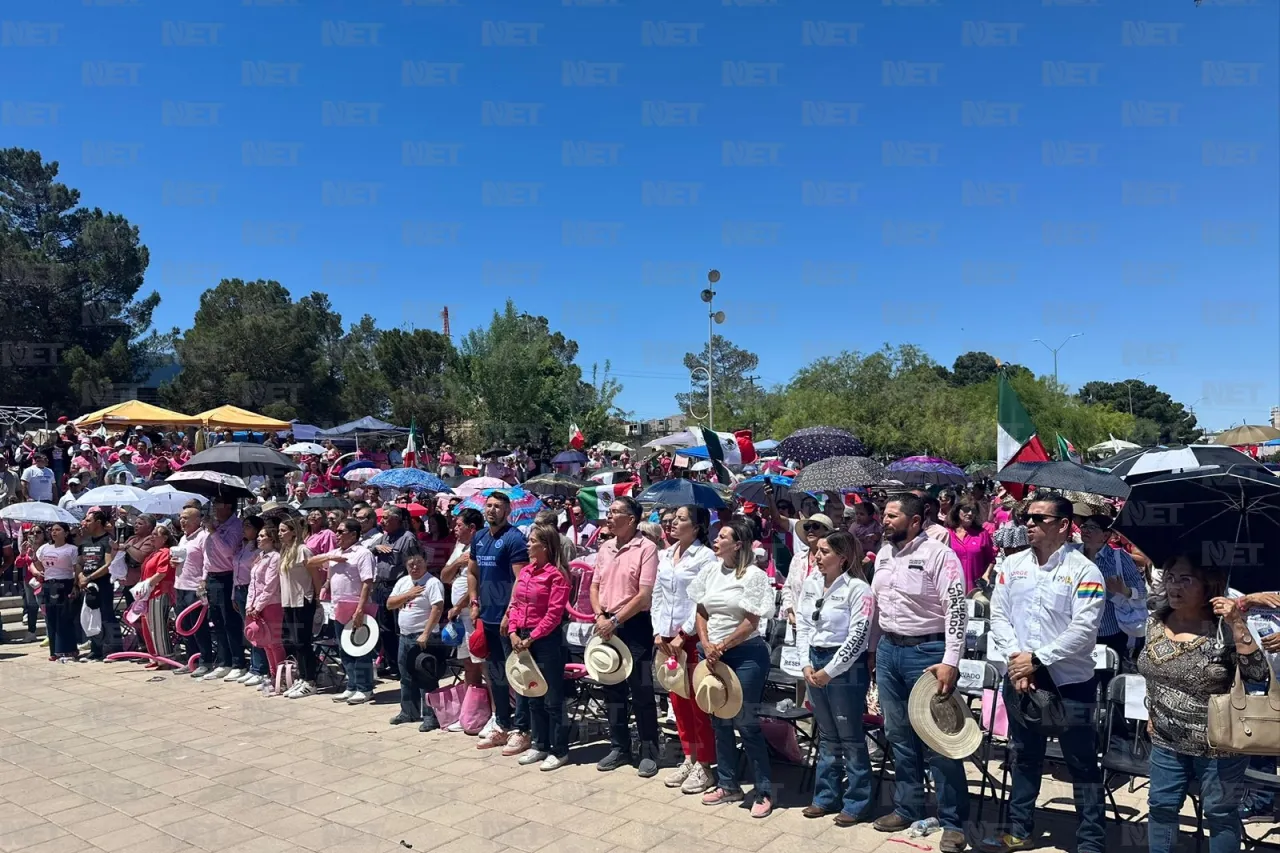 Marea Rosa en Juárez escucha el mensaje de Xóchitl Gálvez 