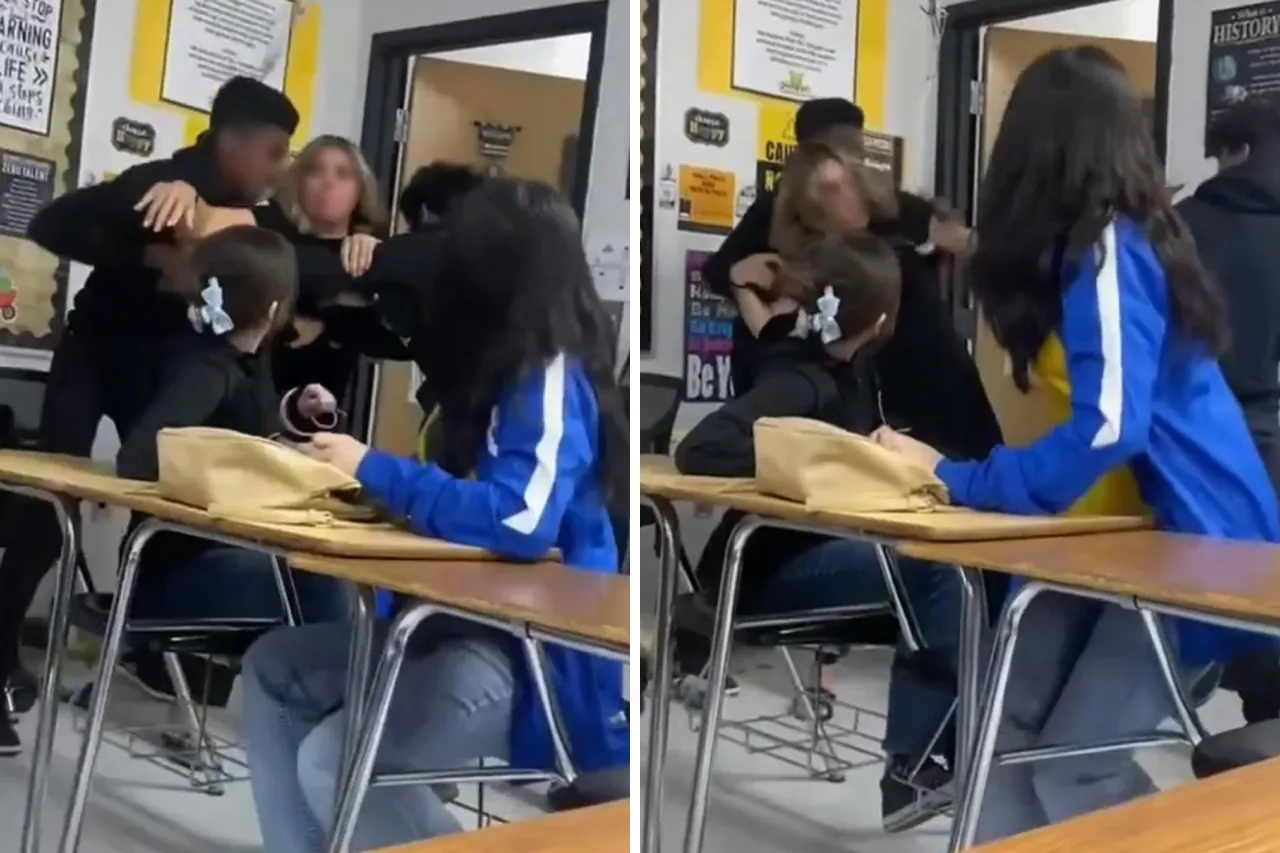Video: Joven agrede a maestra durante pelea contra compañero en El Paso