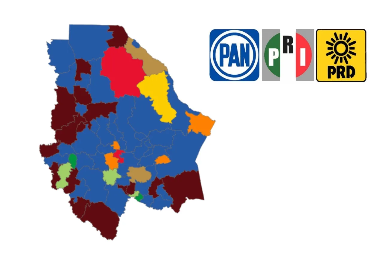 Con 96% de actas; PRI, PAN y PRD aventajan en 38 alcadías en Chihuahua