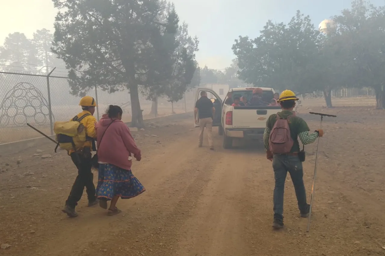 Evacuan más áreas de Bocoyna por propagación de incendio forestal