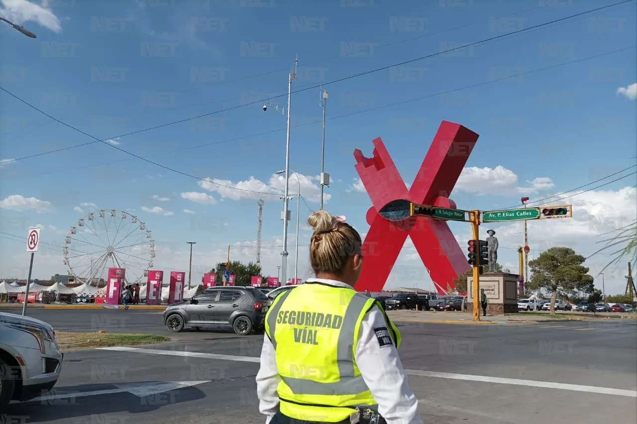 Instalan operativo de Seguridad Vial por inauguración de la Feria Juárez