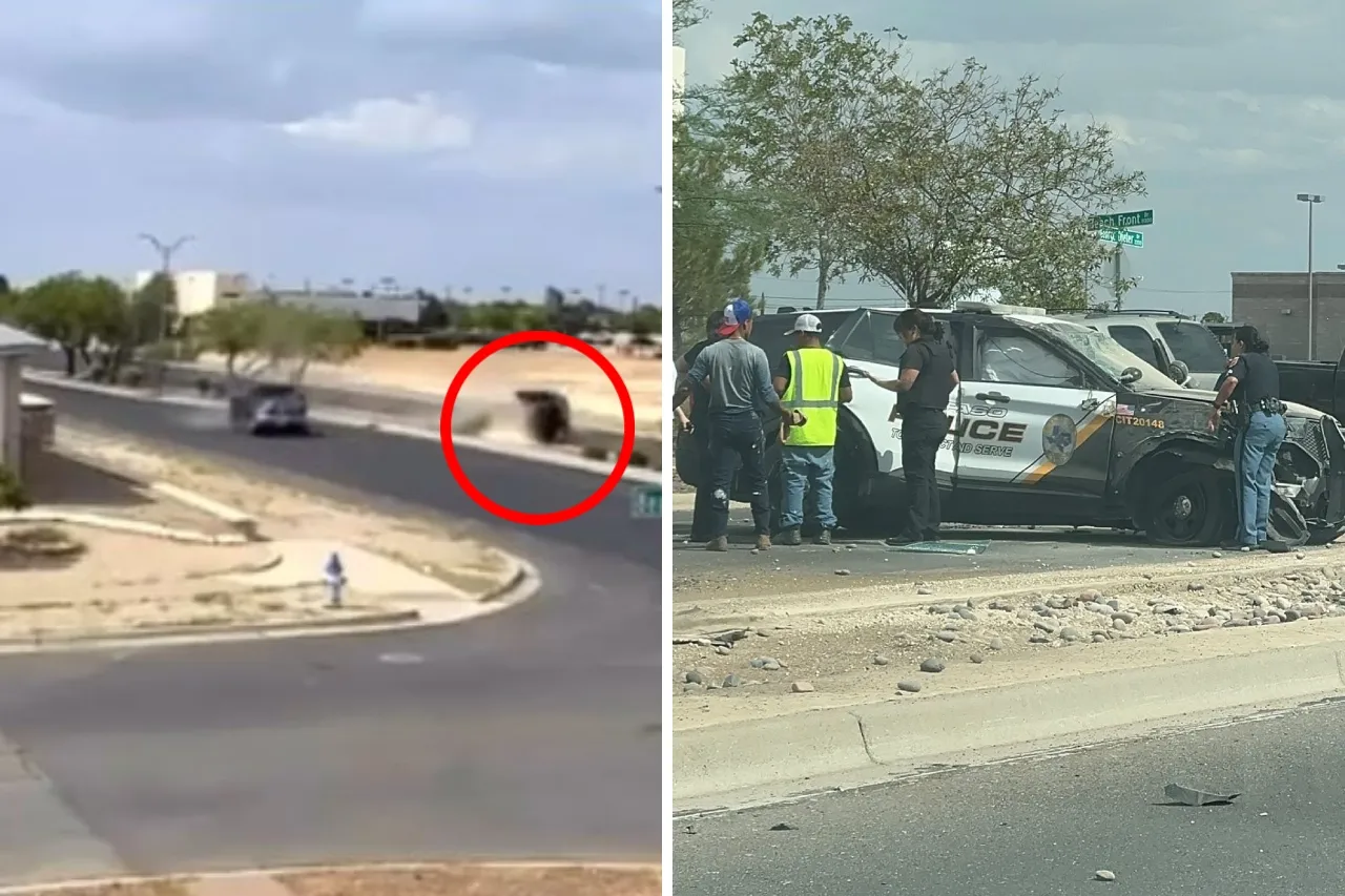 Video: Así volcaron policías tras choque en El Paso