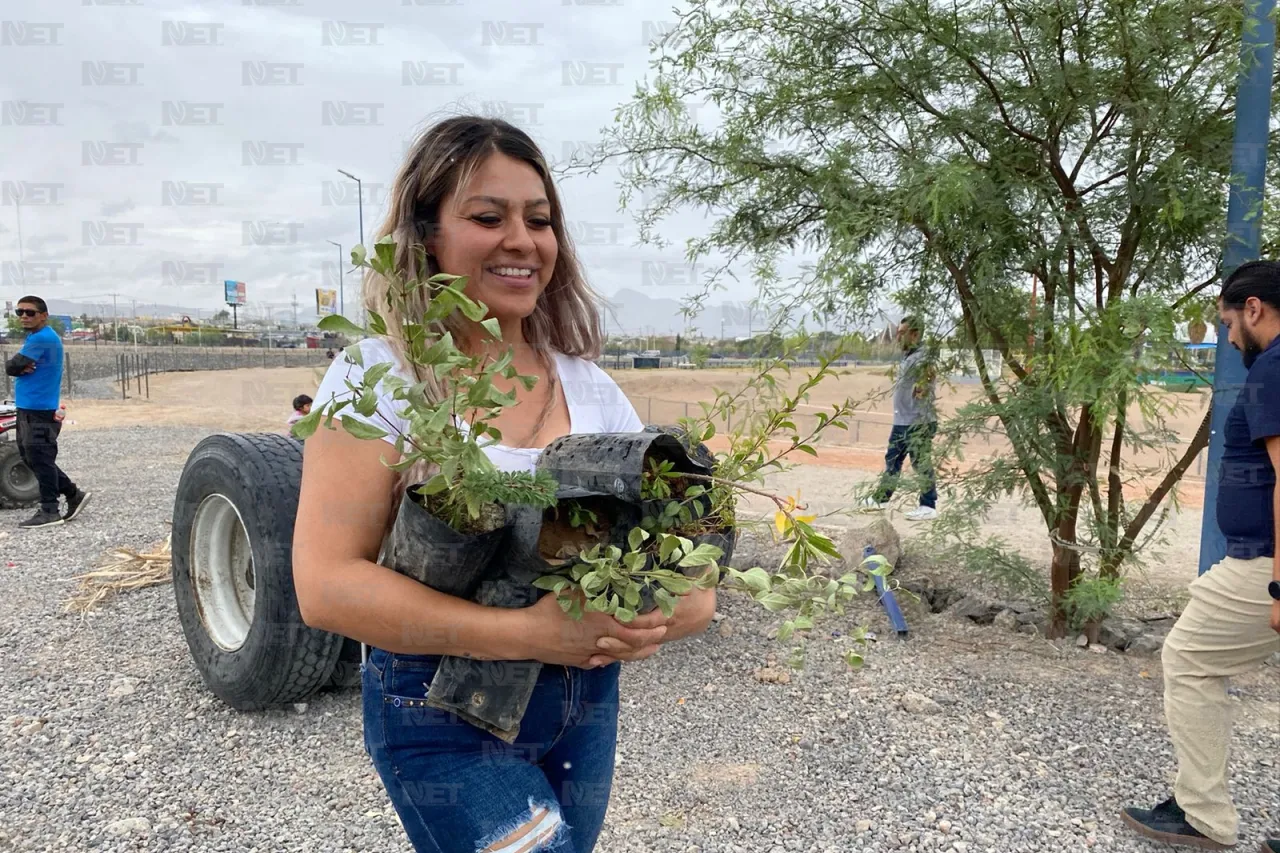 Regalan árboles en el Parque Central; buscan reforestar Juárez 