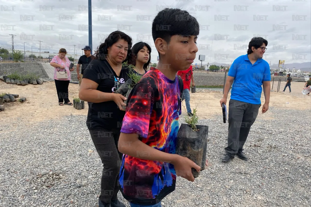 Regalan árboles en el Parque Central; buscan reforestar Juárez 