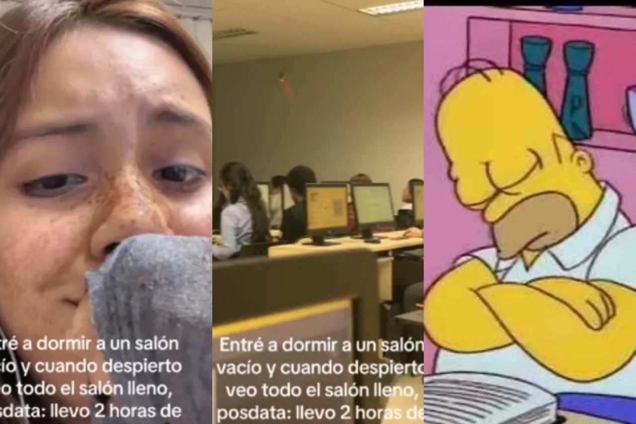 Entra a salón vacío para dormir una siesta y despierta a media clase