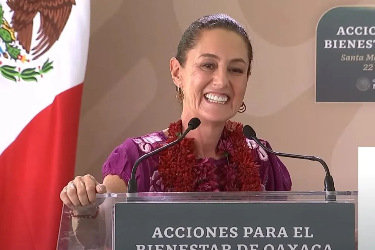Video: Sismo interrumpe discurso de Sheinbaum en Oaxaca