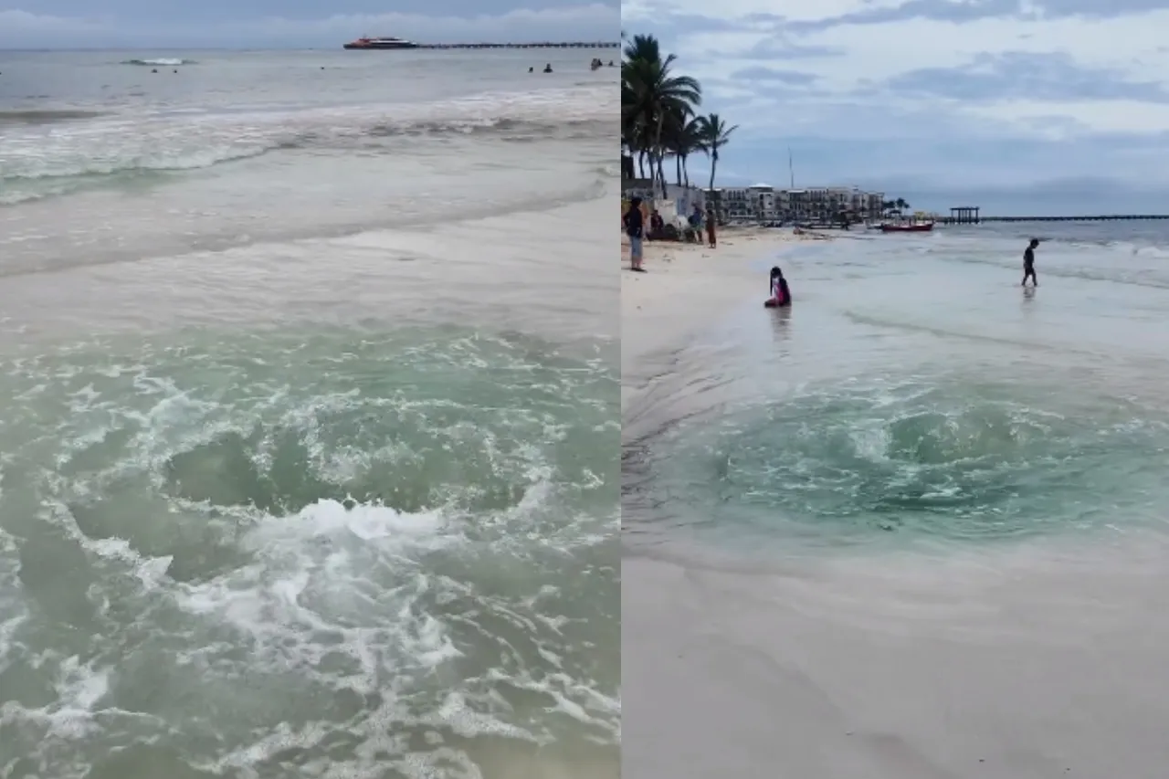 Aparece ojo de agua en Playa del Carmen, Quintana Roo